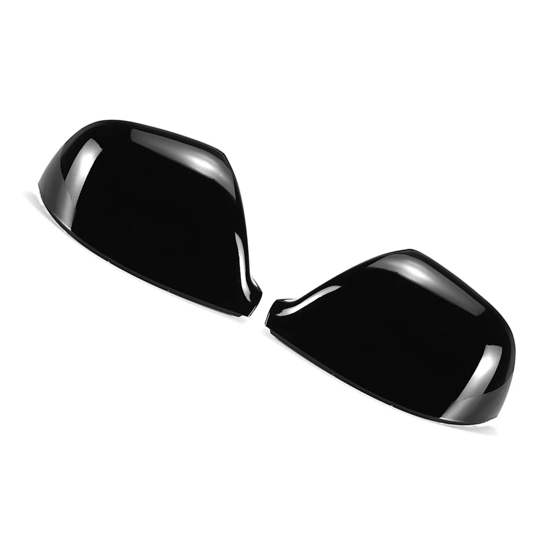 

LGW-uGlossy Black Mirror Covers Car Side Rearview Wing Mirror Replacement Shell Caps for-VW Transporter T5 T5.1 T6