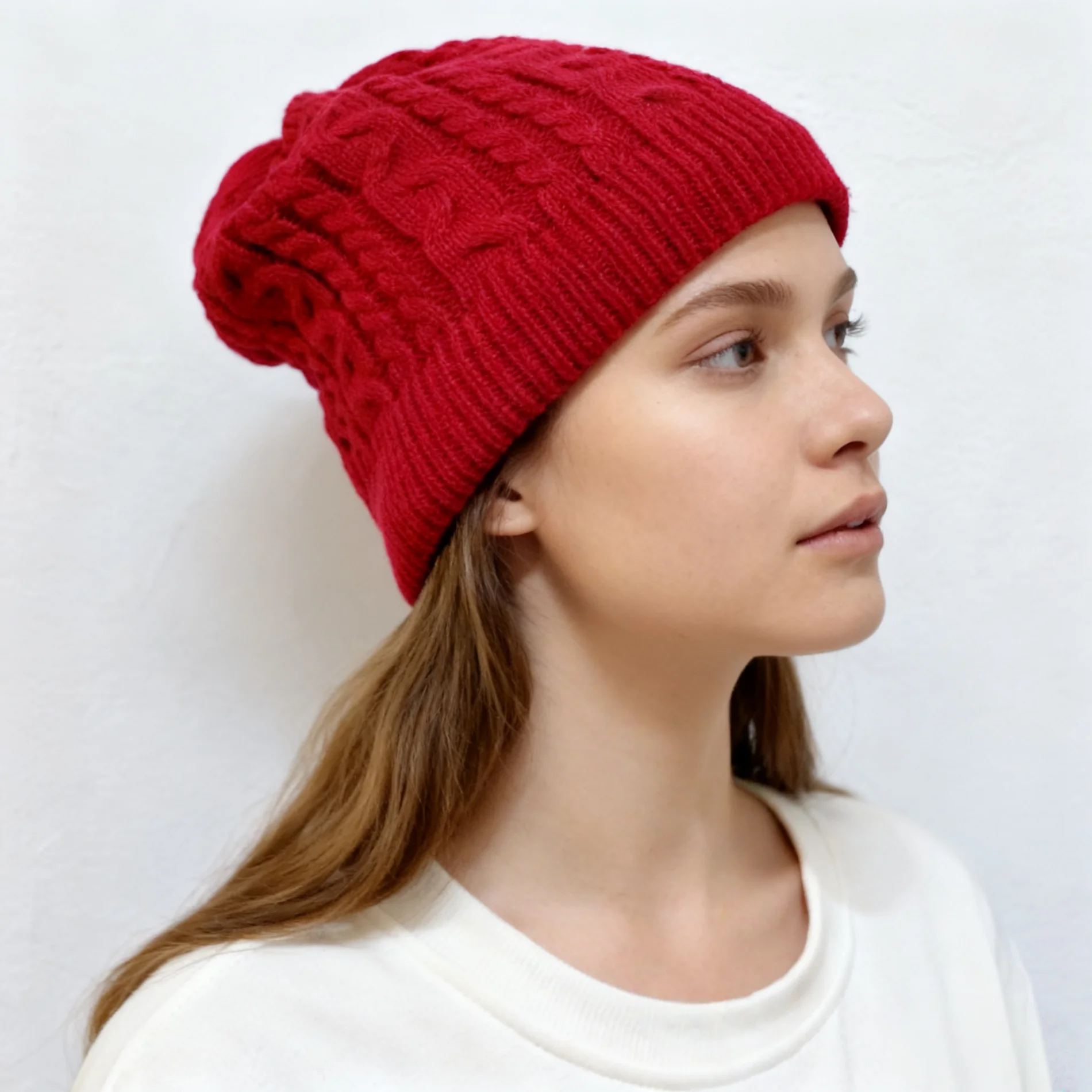 Mehrzweck-Set mit gestrickter Wintermütze und Schal | Warme Thermo-Mütze, Halswärmer, Ski-Gesichtsbedeckung für Damen und Herren, Outdoor, kaltes Wetter – Detail 17