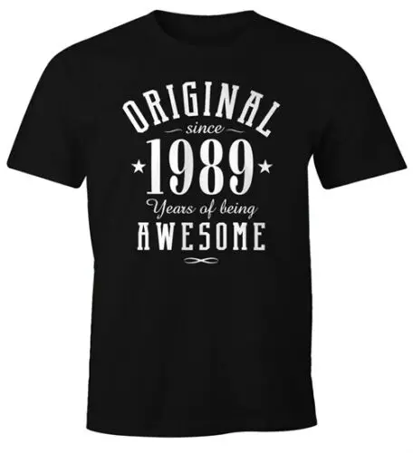 Herren T-Shirt Geburtstag anpassbarer Jahrgang Retro College Stil Geschenk für