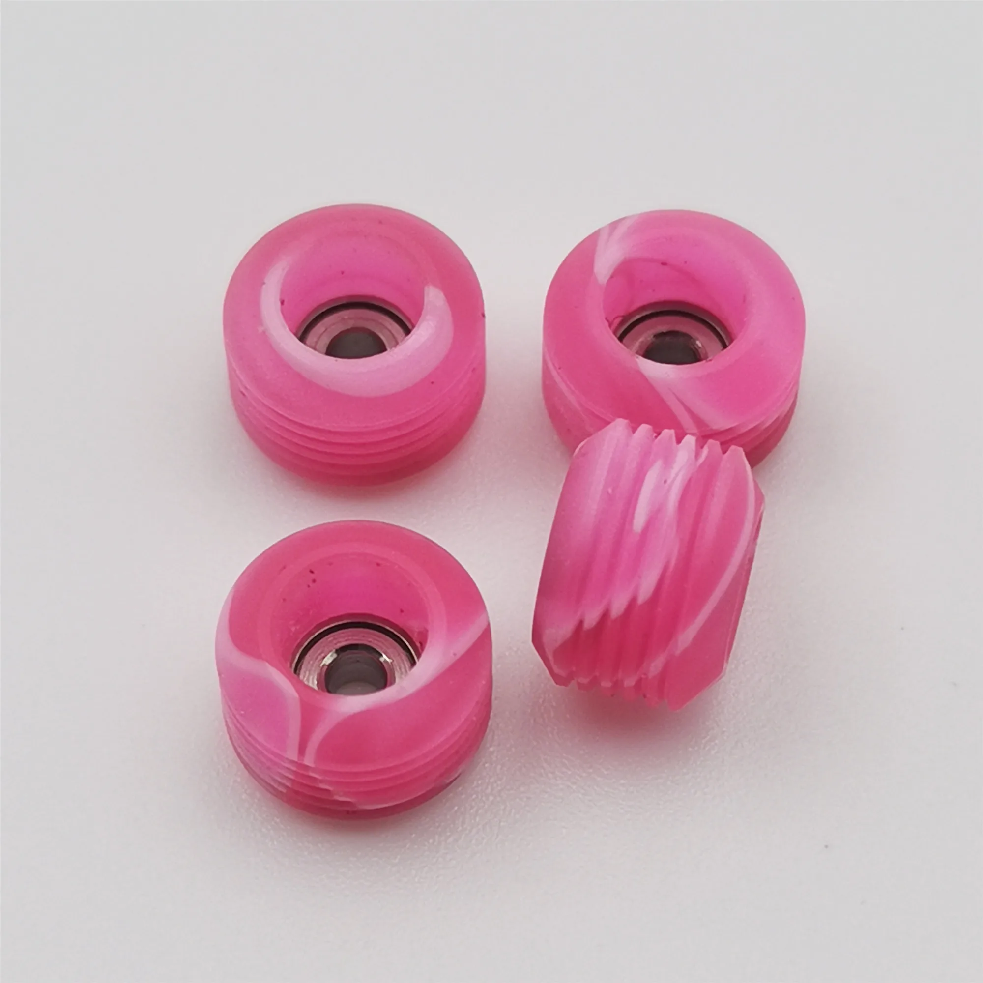 New Fingerboard Wheels for Professional Finger Skateboard Swirl Color with Hign Speed Bearing