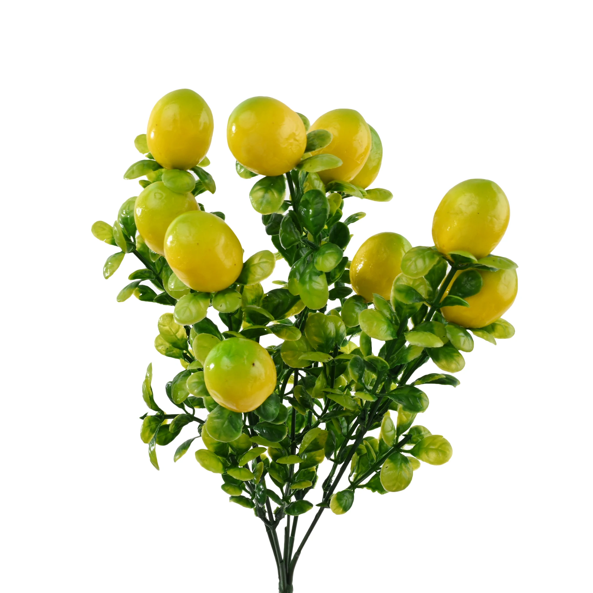 14 Inch Artificial Lemon Home Garden Fake Fruits Decoration Lifelike Plant Fake Tree Branches Table Ornament Photography Props