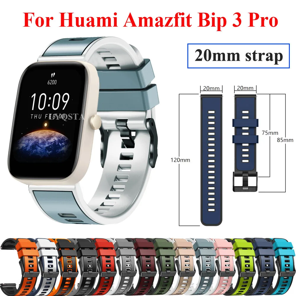 For Huami Amazfit Bip 3/U Pro Watchband Straps For Amazfit GTS 4 Mini 3 2 2e /GTR 4/3 Pro Silicone Strap 20 22mm Bracelet Correa