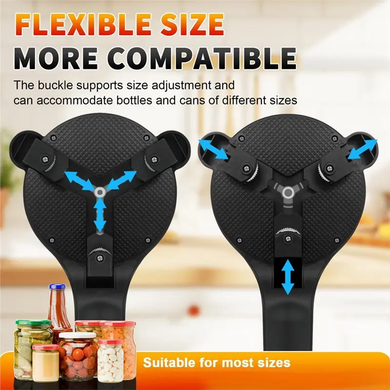 A02F-For Seniors, Arthritis Sufferers, Weak Hands Electric Can Opener, Rechargeable Auto Jar Bottle Opener