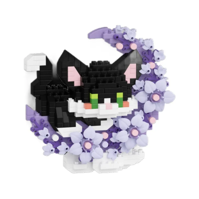 New Dog Cat Panda Raccoon Pet Small Particle Building Blocks Puzzle Assembly Ornaments Decoration Children\'s Toys Christmas Gift