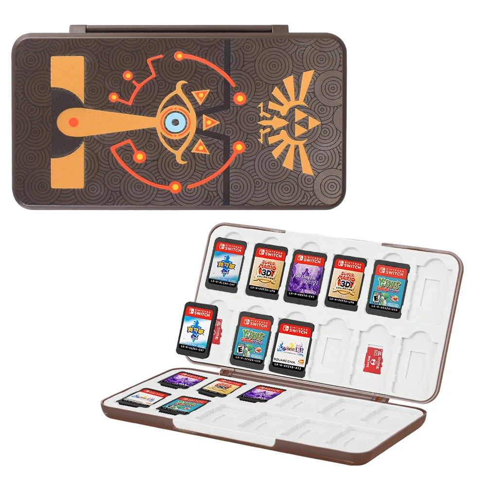 لزيلدا شيخة لائحة نمط حقيبة التخزين مع لعبة بطاقة صندوق حافظة 2 في 1 ل NS التبديل لعبة وحدة التحكم الملحقات