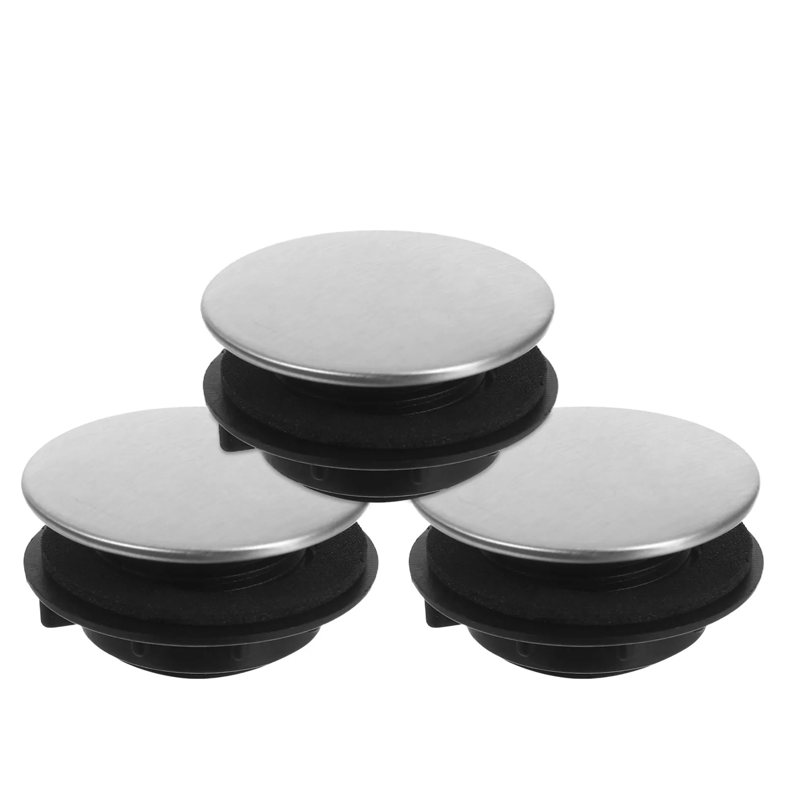 

3Pcs Stainless Steel Sink Hole Cover Sink Plug Stopper Kitchen Countertop Hole Cover Modern Aesthetic Easy Install Removable