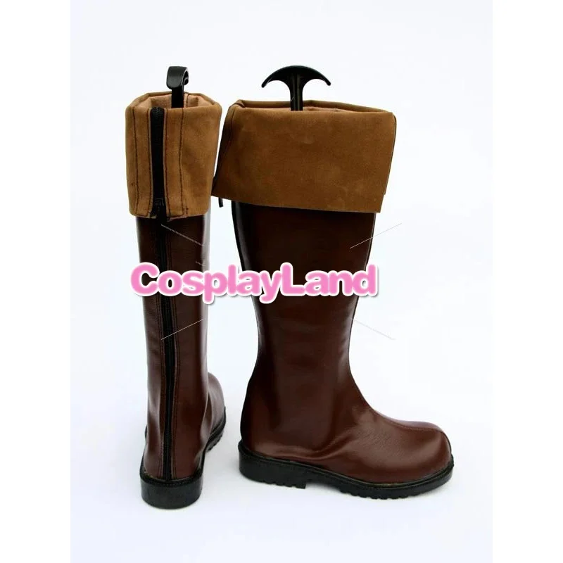 

Unlight Generalissimus Evarist Brown Halloween Cosplay Boots Shoes Game Party Cosplay Boots Custom Made for Adult Men Shoes