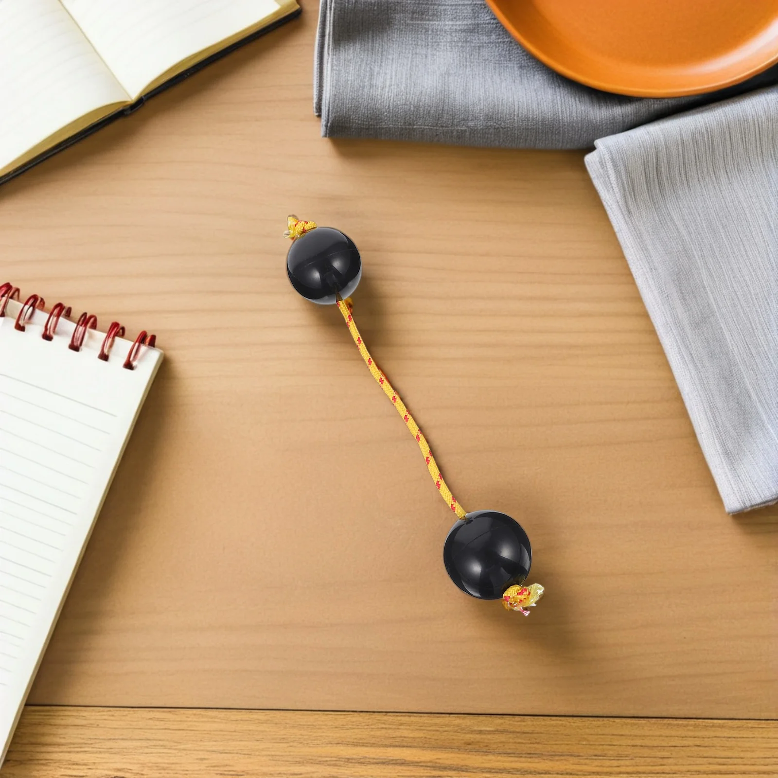 

4pcs Aslatuas Rhythmic Ball Lightweight Music Shaker For Parties Adults Teens Finger Rotation Percussion Instrument Double Gourd