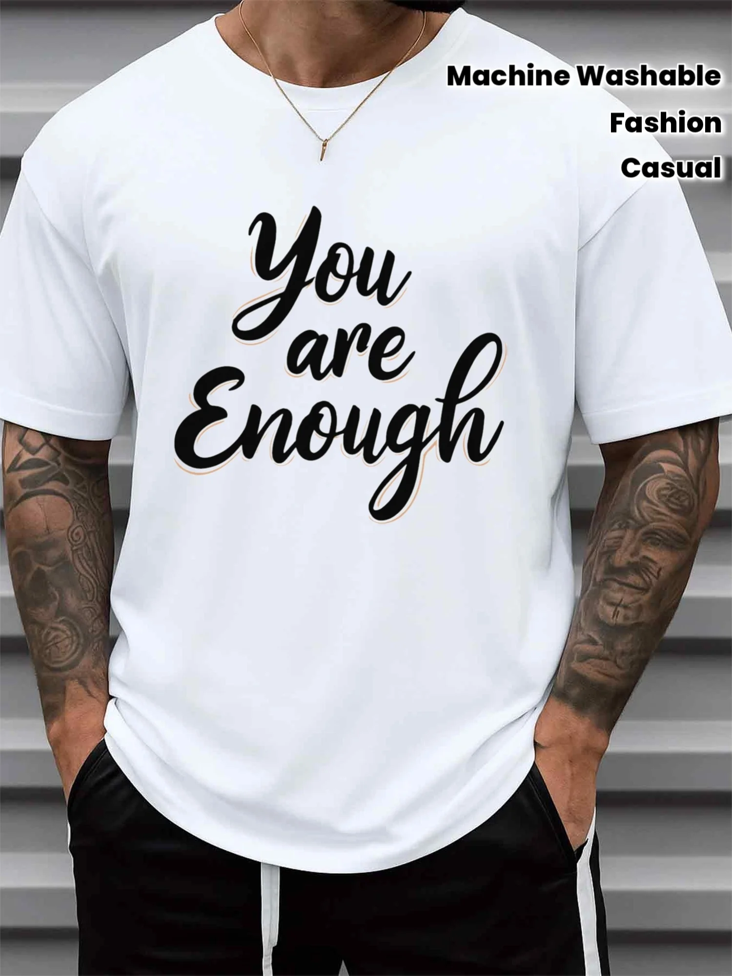 You'Re Already Very Humorous Men's T-Shirt, Affordable Casual White Summer T-Shirt, Machine Washable, Playful and Stylish, Cool Graphic T-Shirt, Perfect for Everyday and Weekend Use.