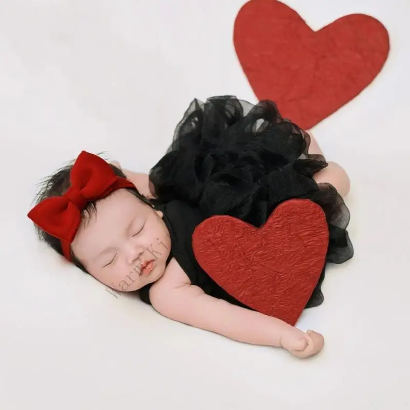 Newborn Studio Photography Props Tulle Dress Princess Baby Girls Photo Floral Romper Tutu Skirt Headband Outfits
