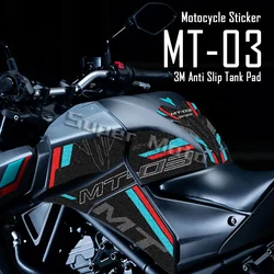 Motorcycle Anti Slip knee grip pad Fuel Tank Stickers Gas Cap Oil Protect Pad Frosted Decals Kit Accessories For MT03 mt-03