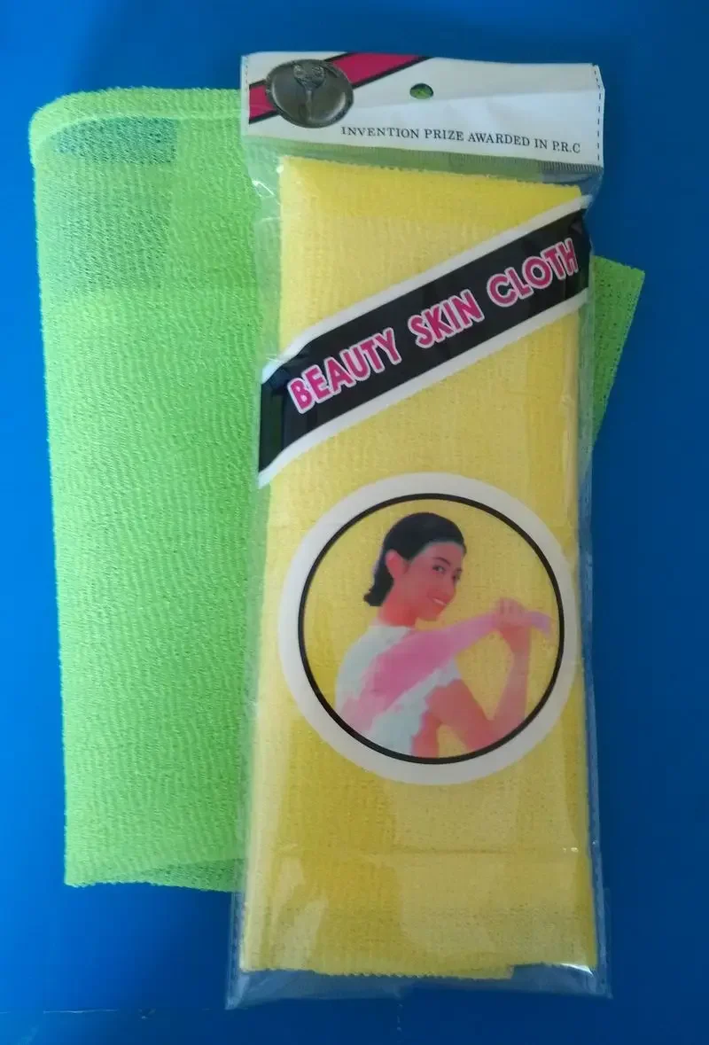 Serviette de bain exfoliante en nylon pour le corps japonais, 2 pièces, livraison gratuite