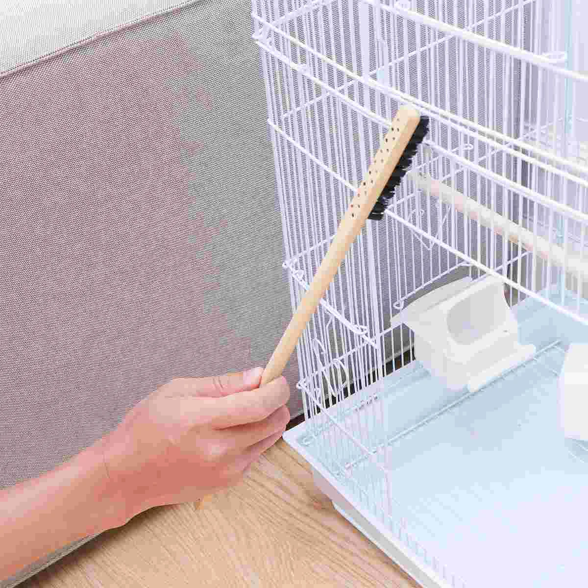 3 Pcs Bird Cage Cleaning Accessories Brush for Solution Bamboo Supplies Maintenance