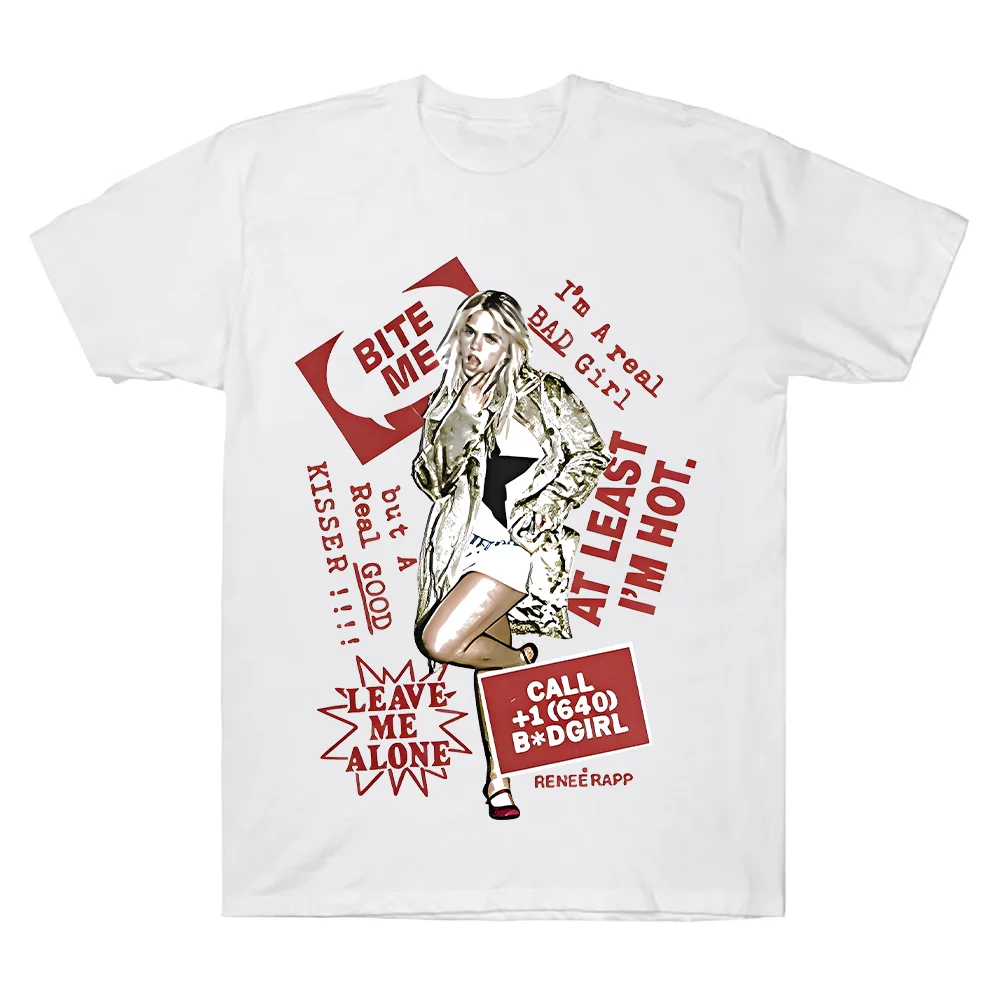 Reneé Rapp Date Back Tour Tee Harajuku Fashion Graphic T Shirts Men's Women High Quality Comfort T-shirts Retro Cotton Clothes