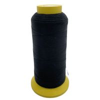 1 roll 1500m in length Black Polyester thread Wig sewing thread hair weaving thread with gift 1 pc 6.5cm C curved needle