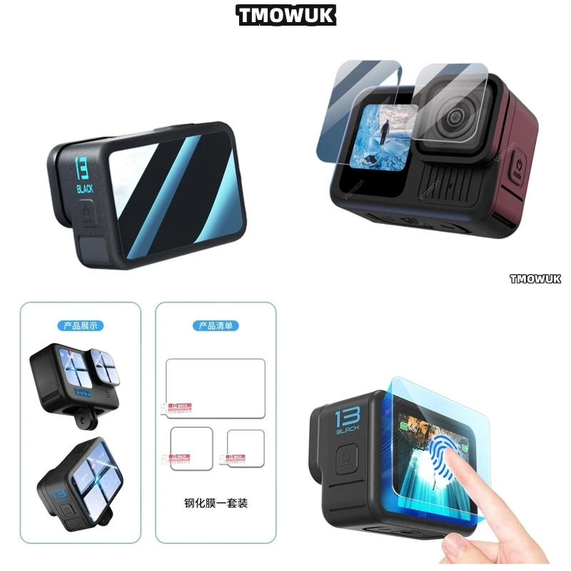 

For GoPro Hero 13 Privacy Anti Scratch Tempered Glass - 9H Scratch Resistant Full Cover Front & Back