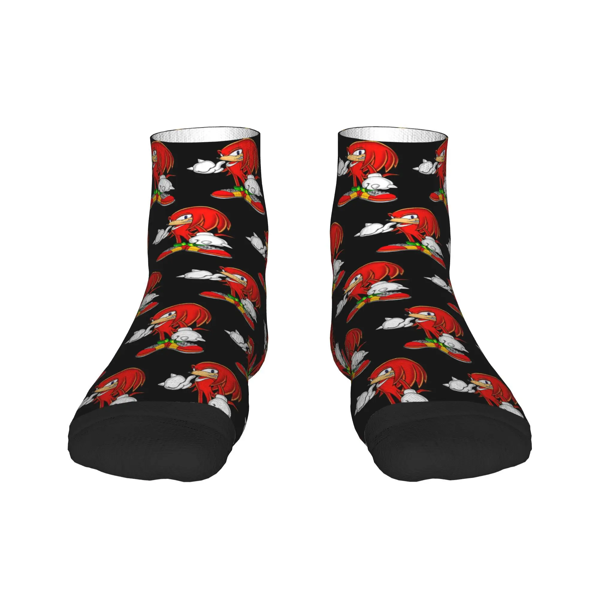 

Носки Knuckles Sonic the Hedgehog, впитывающие пот чулки в стиле Харадзюку, всесезонные носки, аксессуары для мужчин и женщин, рождественские