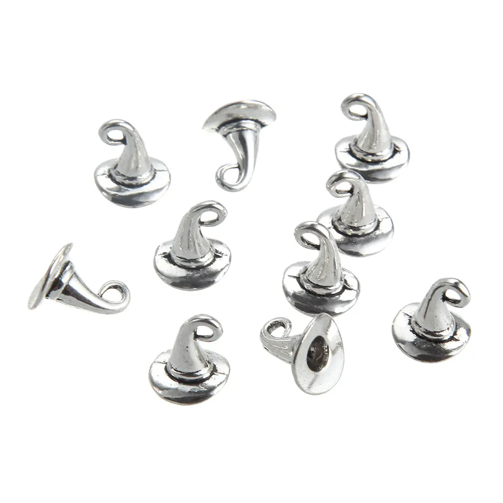 20Pcs Witch Hat Alloy Jewelry Charms Pendants Set Stylish Unique Shape DIY Craft for Necklace Bracelet Dangle Keyring Anklet