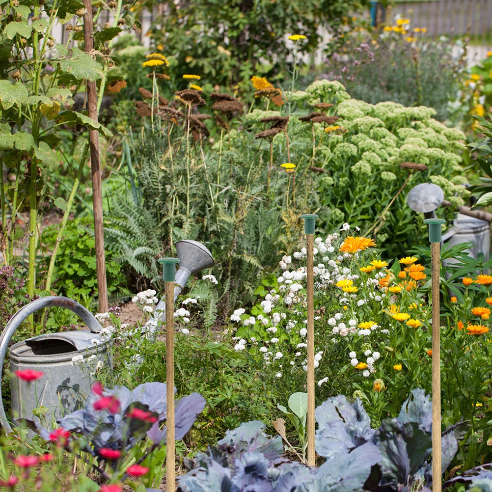 

48pcs Bamboo Topper Eye Protector For Farm Plastic Rod Cap Garden Safety Corner Cover Durable Outdoor Farm Fence Protector