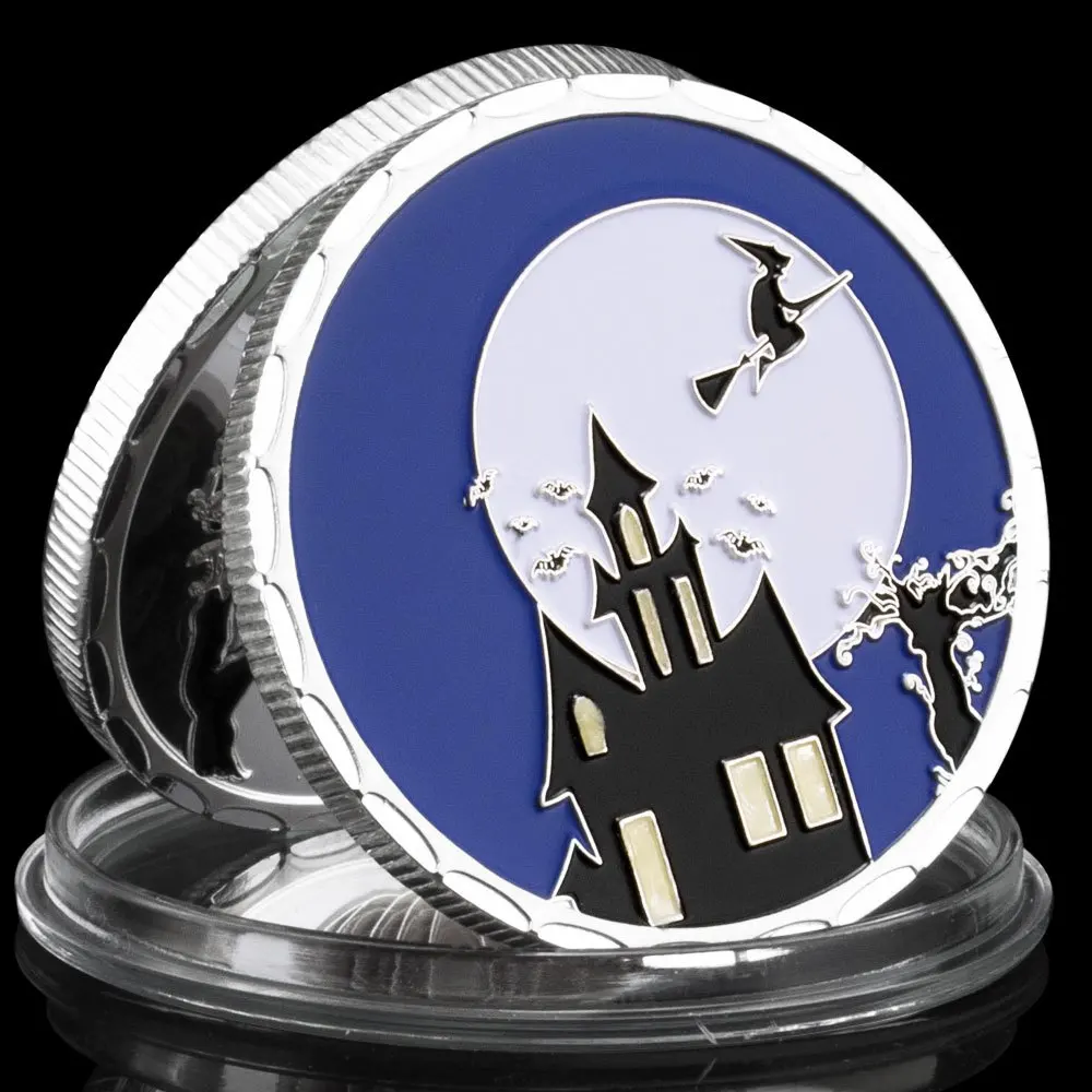 Happy Halloween Commemorative Coins Pumpkin Head Souvenirs and Gifts Home Decorations