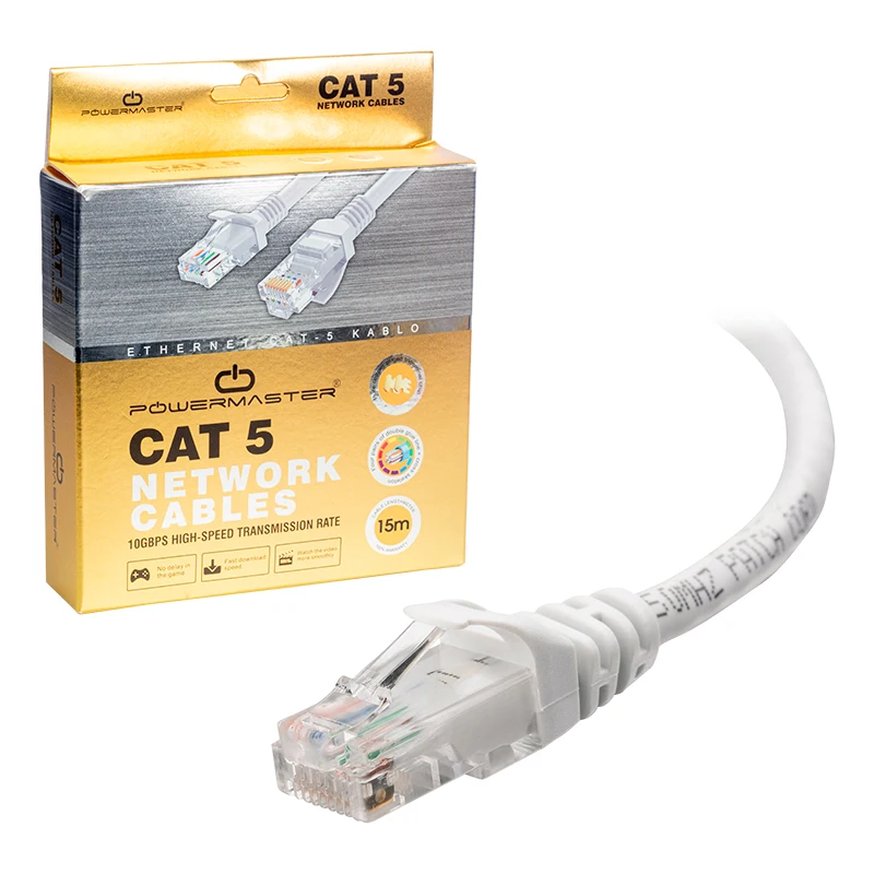 CABLE. CAT5 15 METER GRAY BOXED POWERMASTER