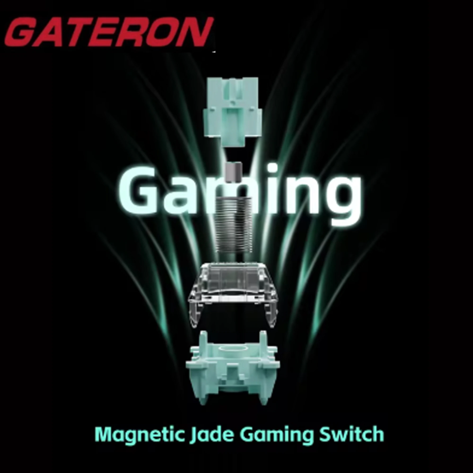 GATERON Magnetische Jade Gaming-schakelaar, lineair, vrij instellen muurstam, Hall-sensor HIFI-geluid voor magnetisch toetsenbord Gaming-werk