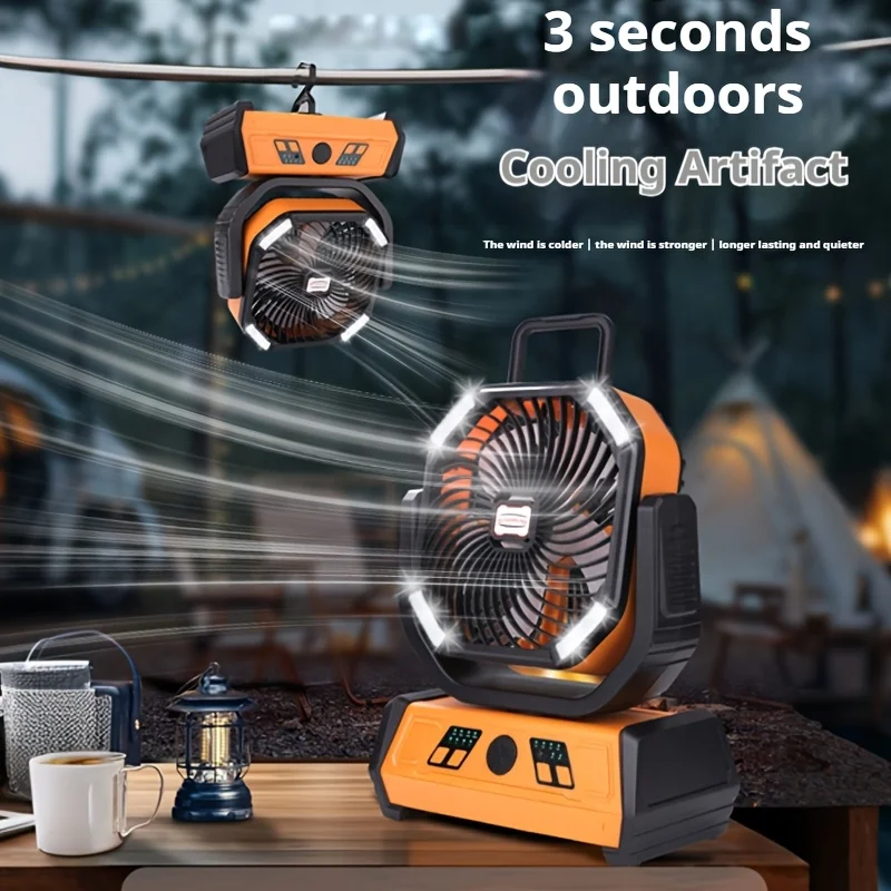 

Ud Senin строительный вентилятор для кемпинга, 10400 мАч stor Îitet, husholdningstelt USB-oplading, rocker:40ventilator b πbar Bravo fiske