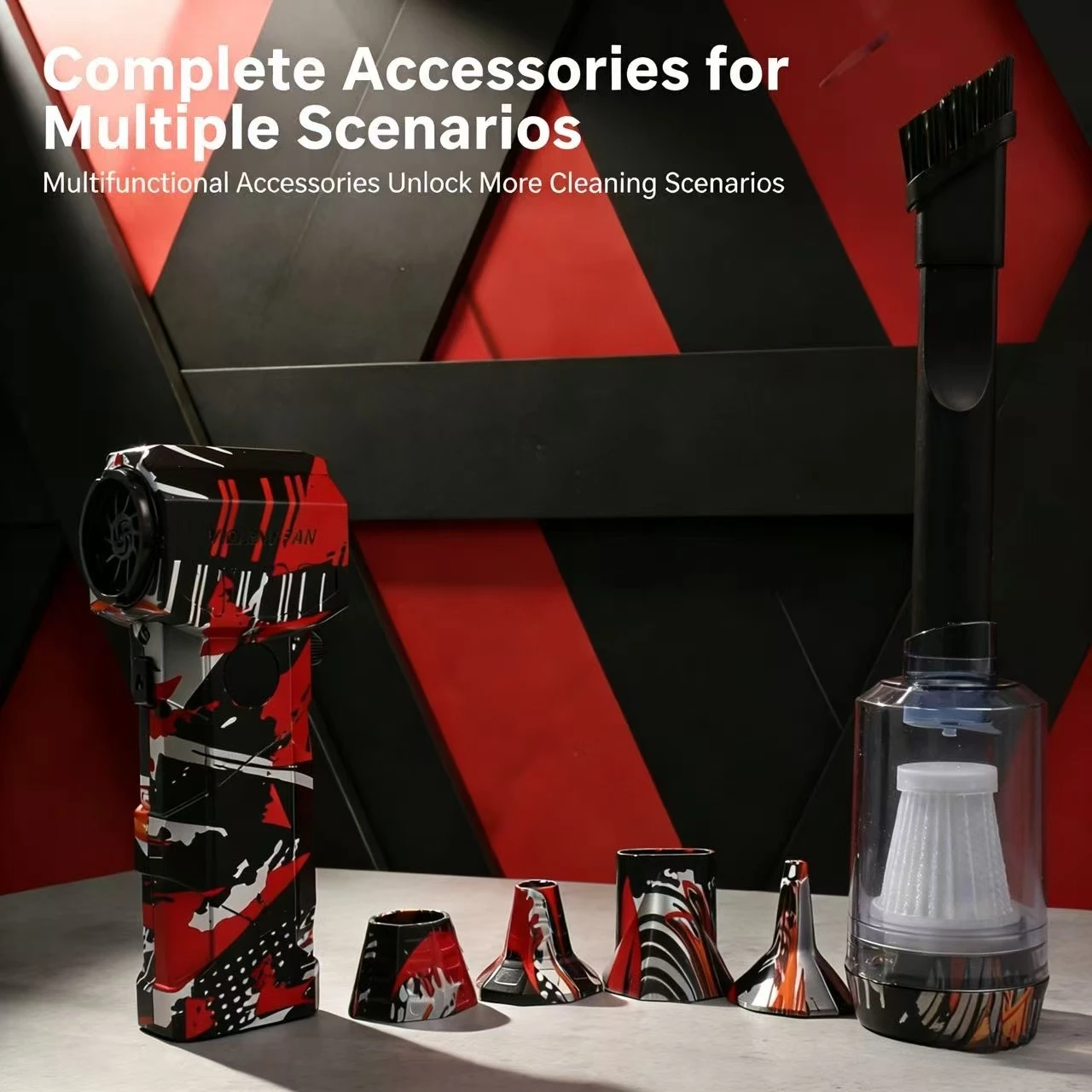 

L5 Violent Fan Powerful Air Blower 200W Compressed Air Duster For PC/Home Cleaning Brushless Turbo Fan Blower with LED Lighting