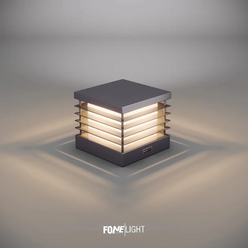 

Postila 24x24 cm Wholesale Outdoor Wall Lamp Stainless Aluminum Garden Fence Post Lighting Fixture Pillar Light for Garden Fence