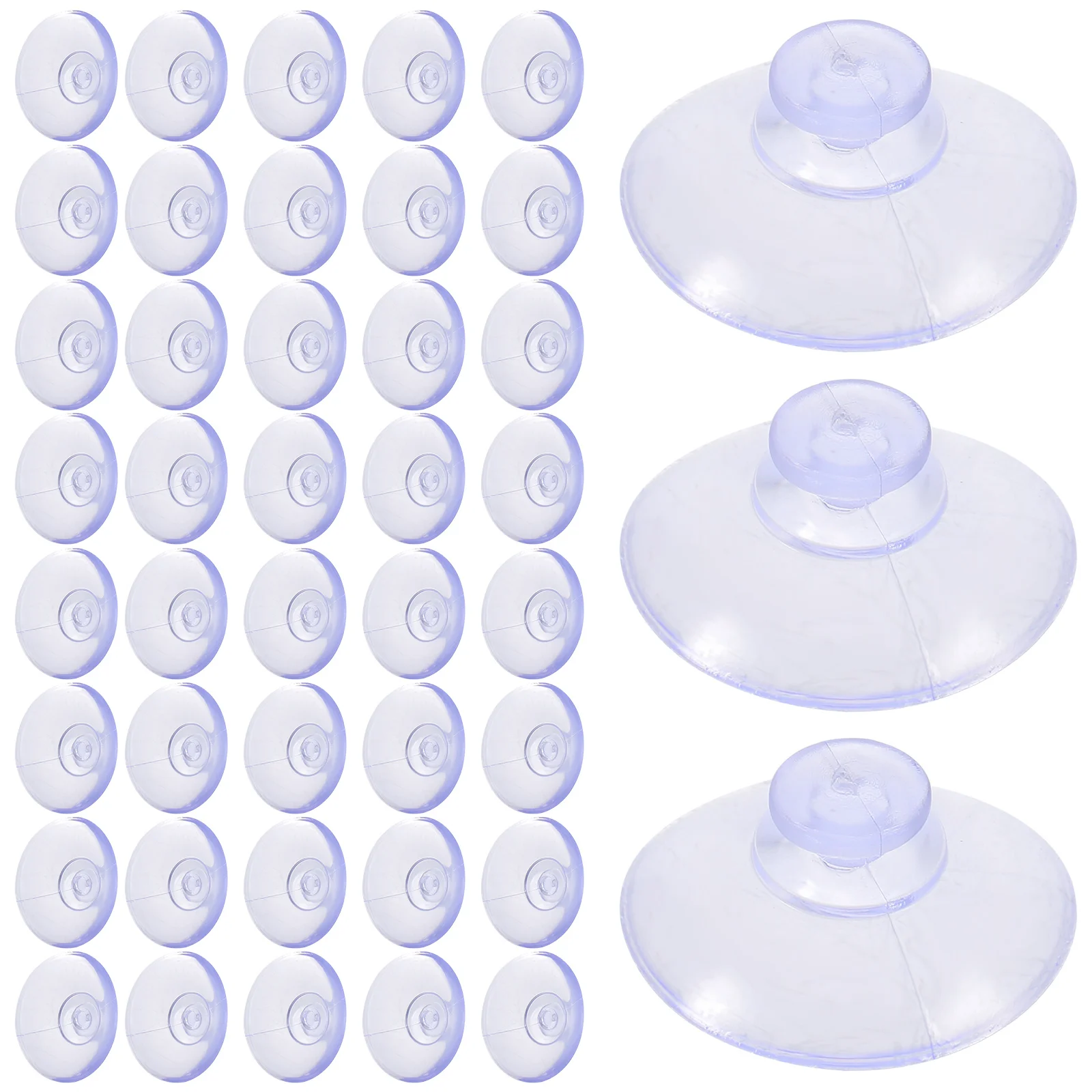 100 Pcs Suction Cup Hook Bathroom Cups Hooks for Glass Window Anti-collision Small Pvc