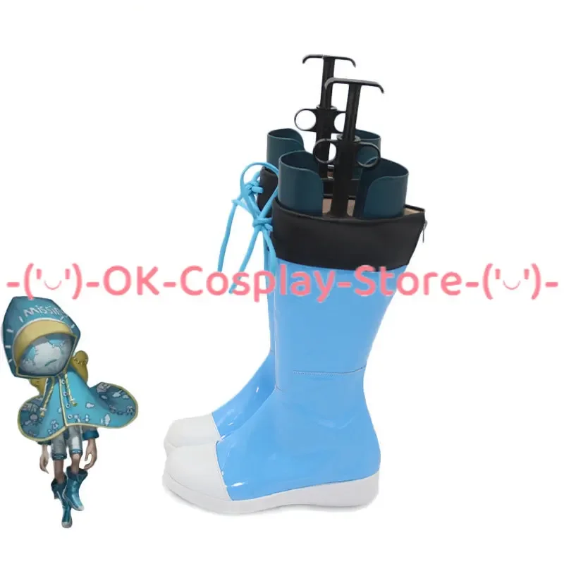 Game Identity V Axe Boy Robbie White Cosplay Shoes PU Leather Shoes Halloween Carnival Boots Cosplay Prop Custom Made