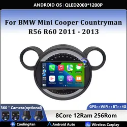9“  For BMW Mini Cooper Countryman R56 R60 2011 - 2013 Car 4G Android 16 Radio Stereo Multimedia Video GPS Navigation Player BT