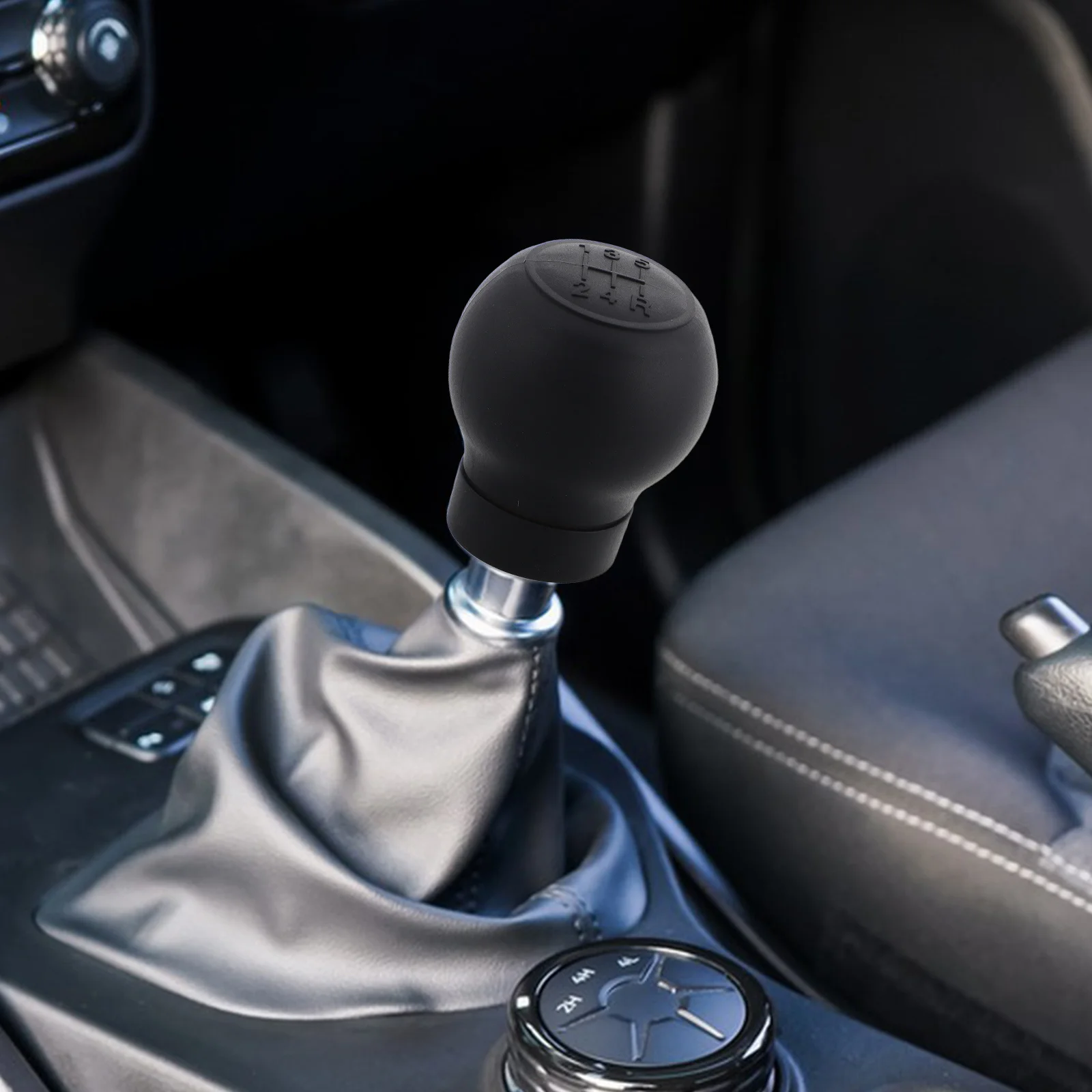 

2pcs Car Gear Knob Protector Silicone Universal Shift Cover 5-Speed Type Wear-Resistant Ergonomic Design Easy Install For Manual