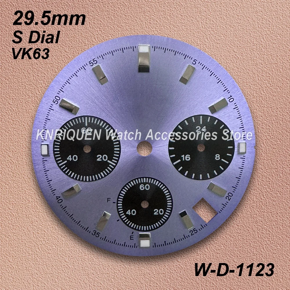 29.5mm S Logo Panda DTN Dial For VK63 Movement Green/No Luminous High-Quality Dial Watch Modification Accessories - view 5