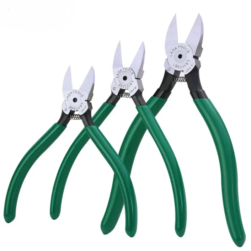 

CR-V Diagonal Pliers for Jewelry Making 4.5/5/6/7 Inch Electrical Wire Cable Cutters with Non-Slip Handle