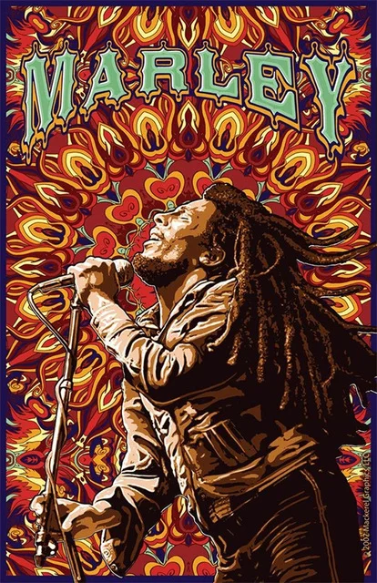 Abstrato bob marley arte impressão em tela pinturas pai da música