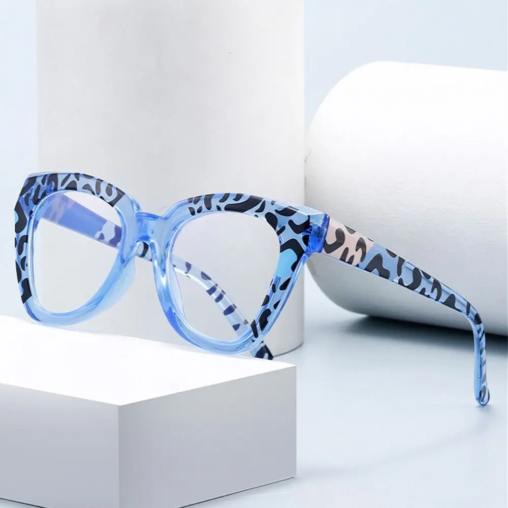 Fashionable Anti Blue Light Computer Glasses Ultra-light Big Myopia Glasses Frame Transparent Vision Care for Women Girls