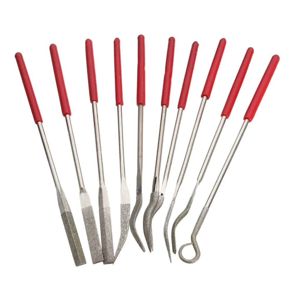 

10pcs 3x140mm Jewelers Diamond Needle File Set Wood Rasp Lapidary Ceramic Tool Gringding Carving Cutting Repair Tool (R