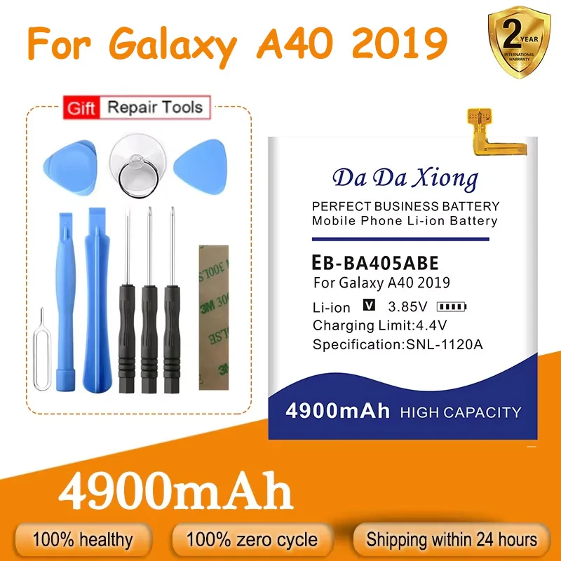 High Quality EB-BA405ABE 4900mAh Replace Battery For SAMSUNG Galaxy A40 2019 Phone Give Away Tools