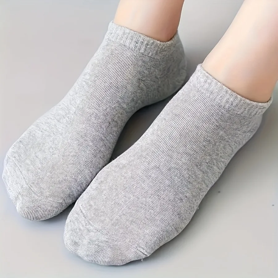25 paar dunne sokken - zwart/wit/grijs, effen kleur, multifunctionele vrijetijdssokken, geschikt voor woon-werkverkeer en vrijetijdsreizen