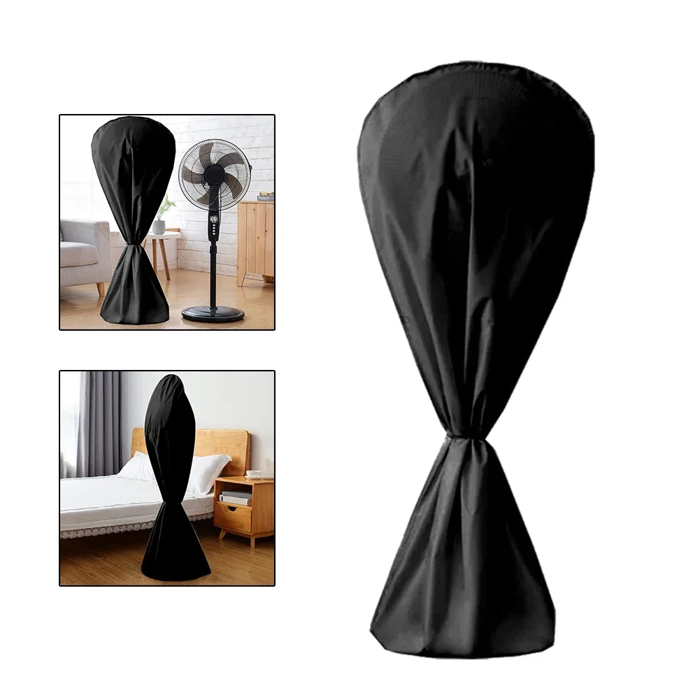 Fan Protective Cover Black Outdoor Fan Cover Black Color 210D Oxford Cloth 57*30 Inches Dust Protection Easy To Use