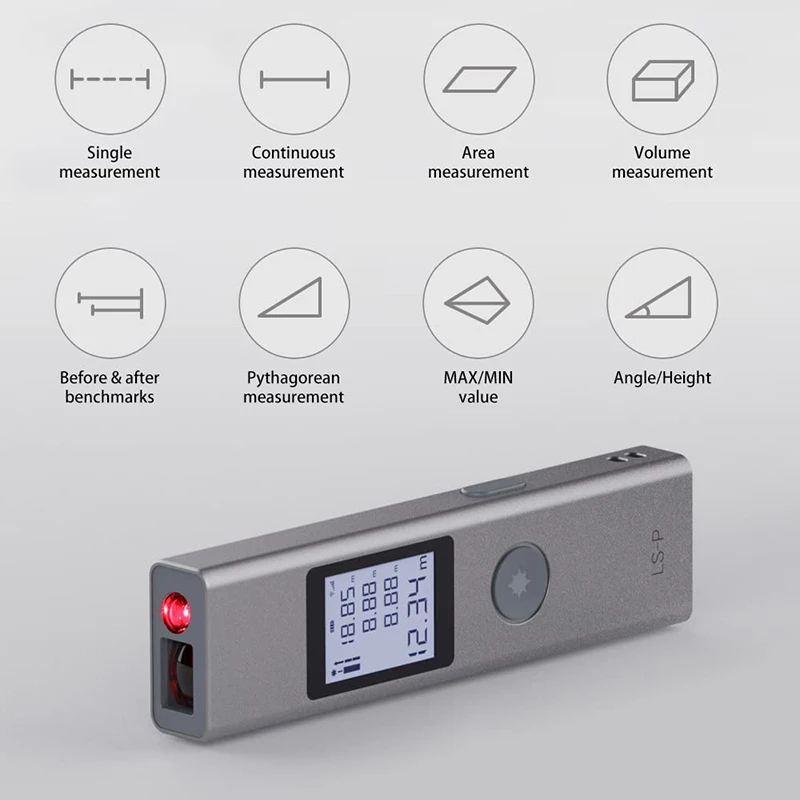 High Precision Mini Laser Rangefinder 40M Hand Distance Meter Level Laser Range Finder USB Flash Charging Rangefinder