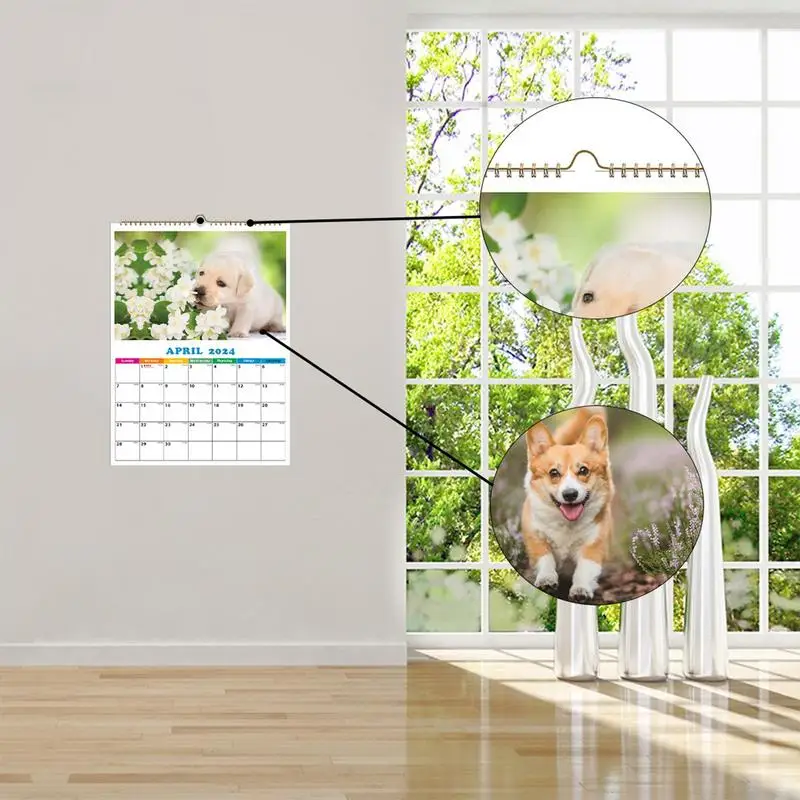 Dog Calendar 2024 Creative Dog Calendar Daily 2024 A4 Wall Calendar Dog Calendar Daily Wall Decor For Apartment Dormitory