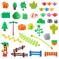 Plant Scenic Big Building Blocks Flowers Trees rock Accessories Compatible with Duploed Education Children Baby Gift DIY Toys
