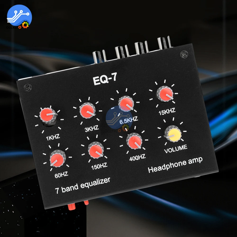 EQ-7 предусилитель аудиосигнала, 7-сегментный эквалайзер, регулировка тона высоких басов, усилитель для наушников для мобильных компьютерных игр