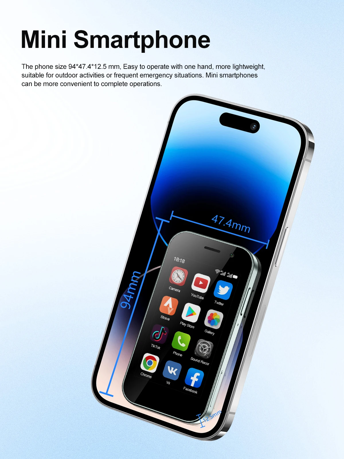 Global Version KING9000 4G Mini Smartphone 3.0" Dual SIM 16GB+2GB Android OS Google Play Original Small Mobile Phone Google Play