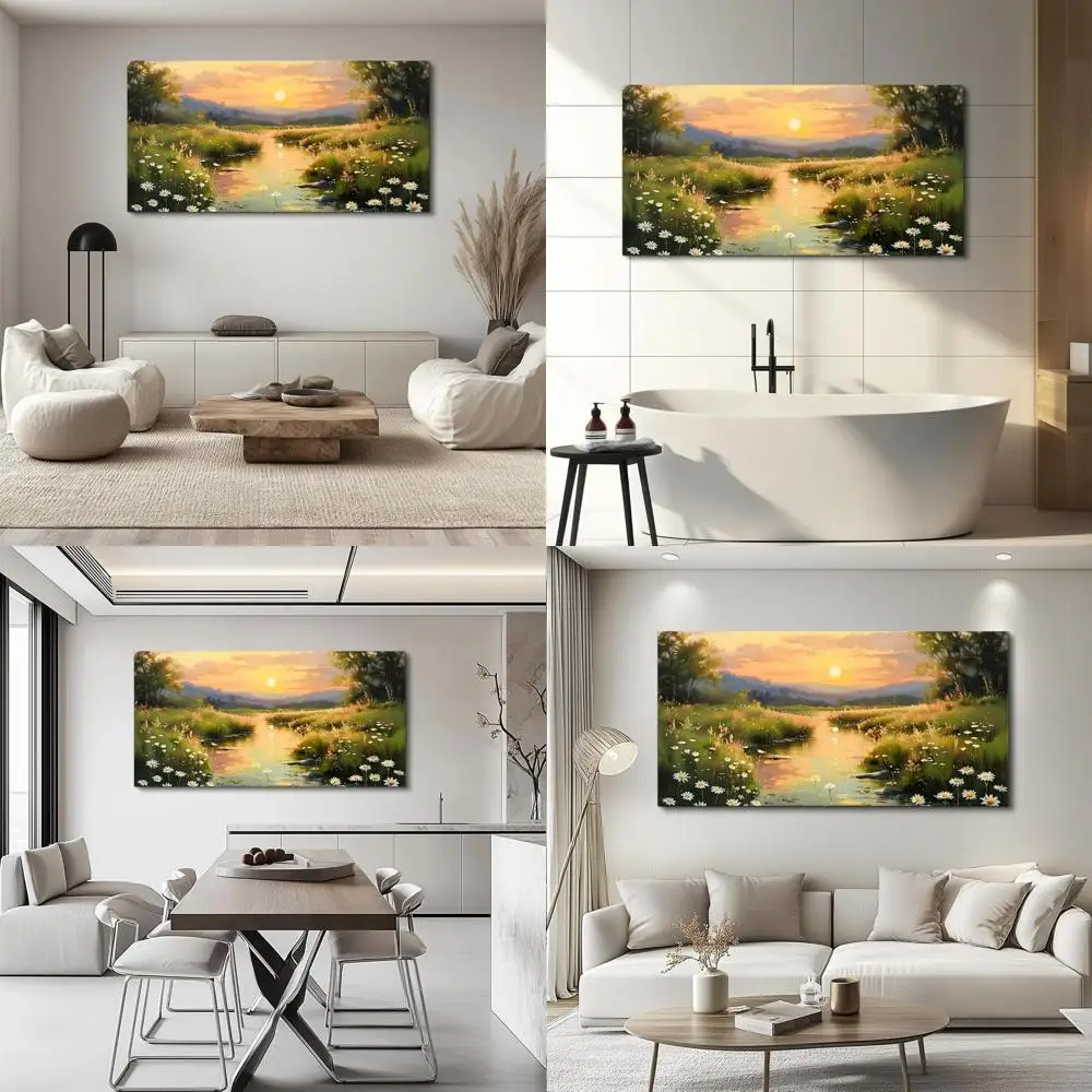 

Настенное искусство в деревенском фермерском доме — холст 20x40 дюймов для гостиной, спальни, офиса и столовой