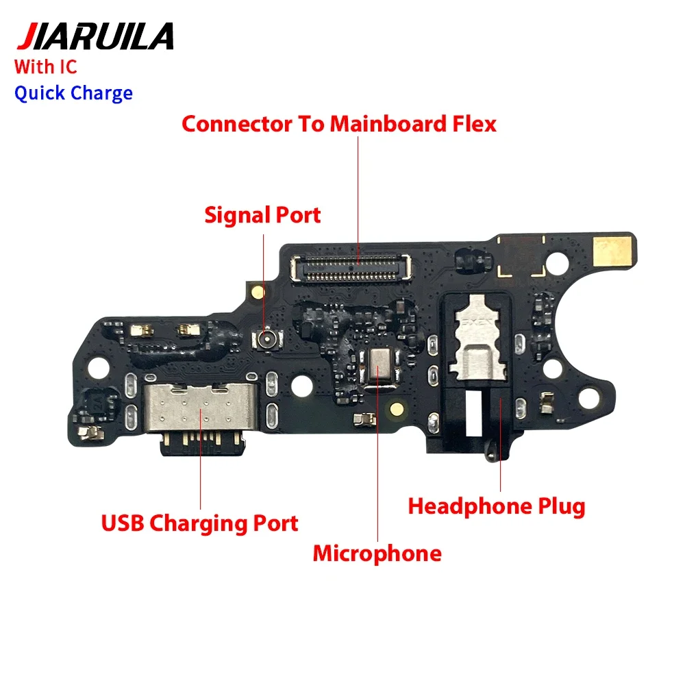 منفذ شاحن قاعدة USB لشاومي Redmi 15 5G 13 4G 5G 12C 15C 12 5G 13C 4G شحن لوحة تركيبية مع ميكروفون