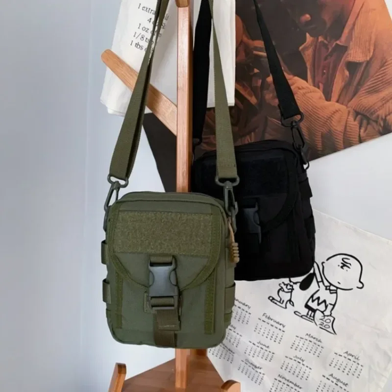 Fashion Men Messenger Bag Canvas Cell phone Shoulder Bag Small Crossbody Pack Small Travel Waist Pack Casual Chest Pouch Backpak