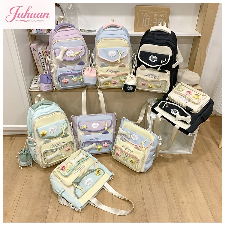 

Japanese Transparent Lta Bag Candy Series Cute School Bags Girl Student Backpack Light Large Capacity Backpack Opening Ceremony